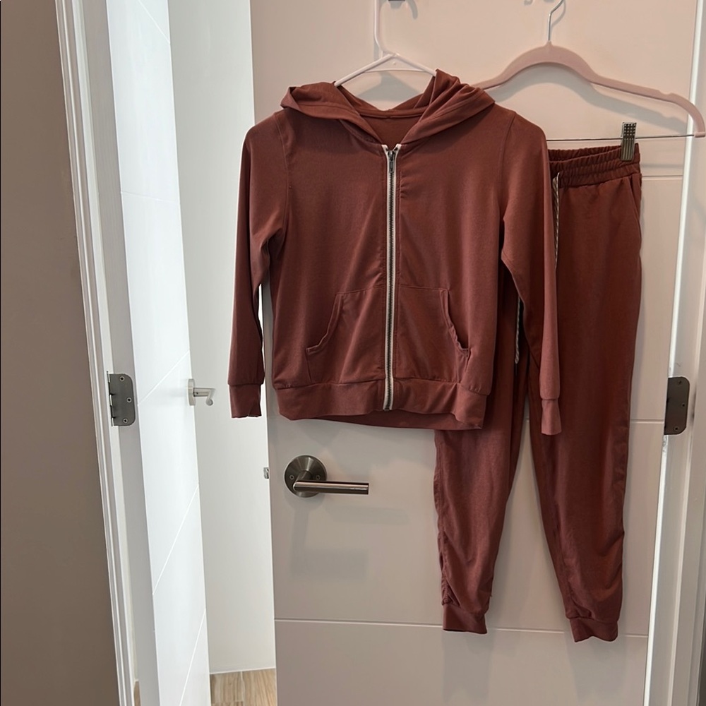 Kids Matching Set in Rust by [Brand]